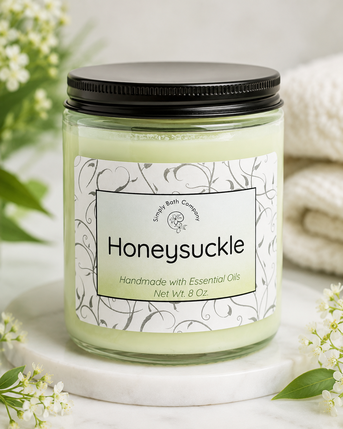 Honeysuckle Gardenia Soy Wax Candle