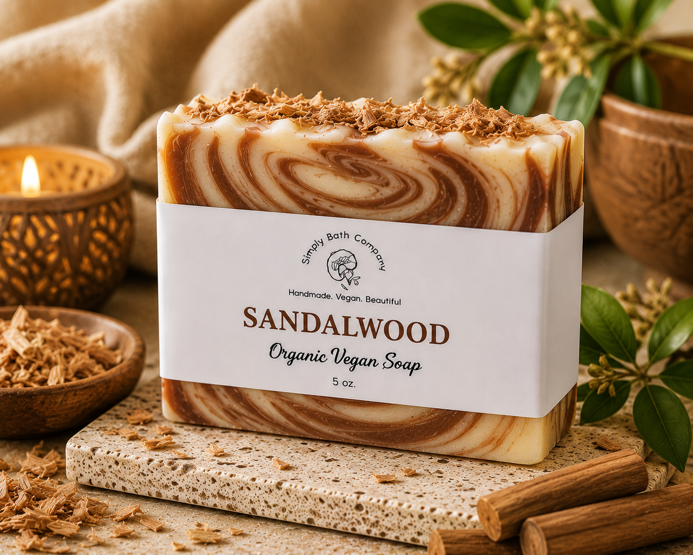 Organic Sandalwood Body Bar