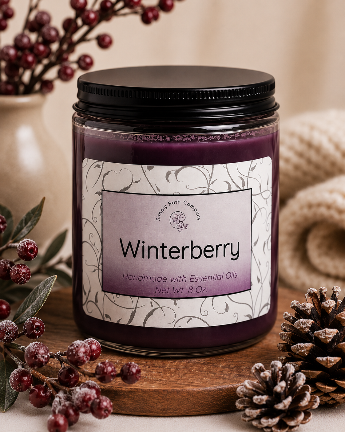 Winterberry Soy Wax Candle
