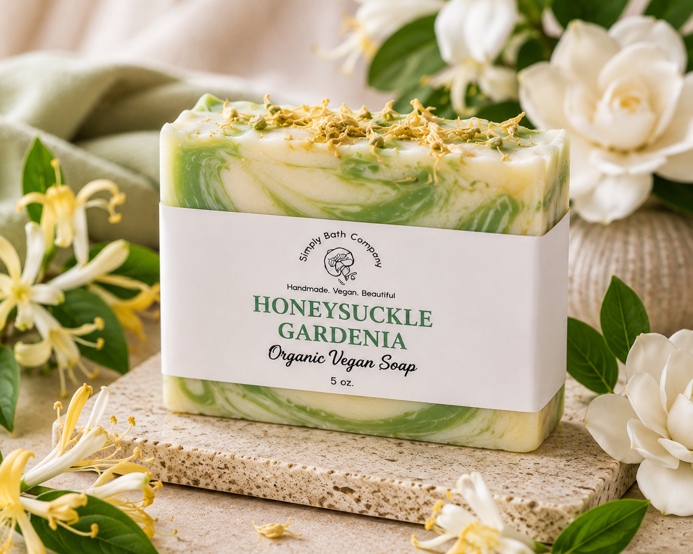 Organic Honeysuckle Gardenia Body Bar